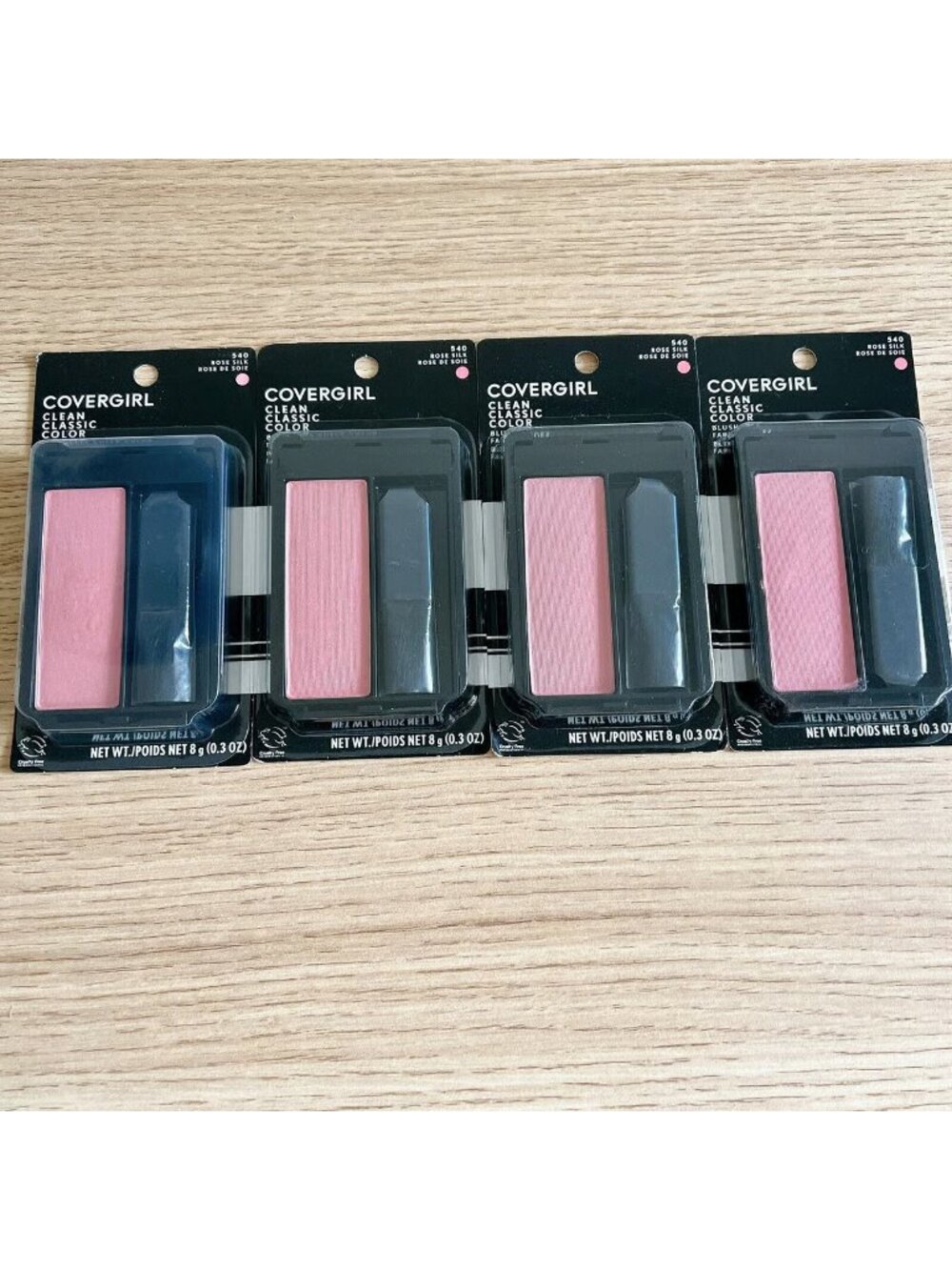 Lot Of 4 Covergirl Clean Classic Color Blush 540 Rose Silk - New & Sealed